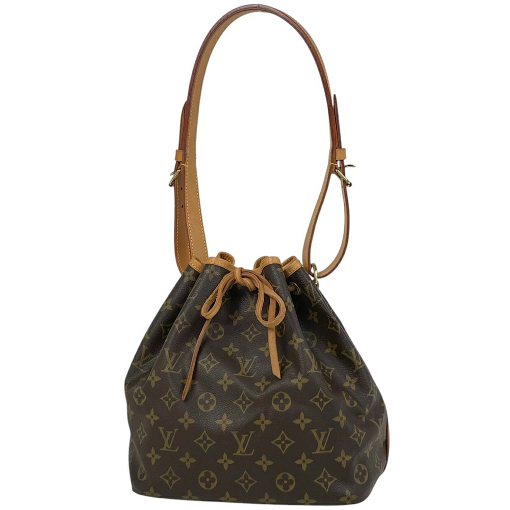 Louis Vuitton Noe Shoulder Hobo Drawstring Shoulder Bag Monogram Brown